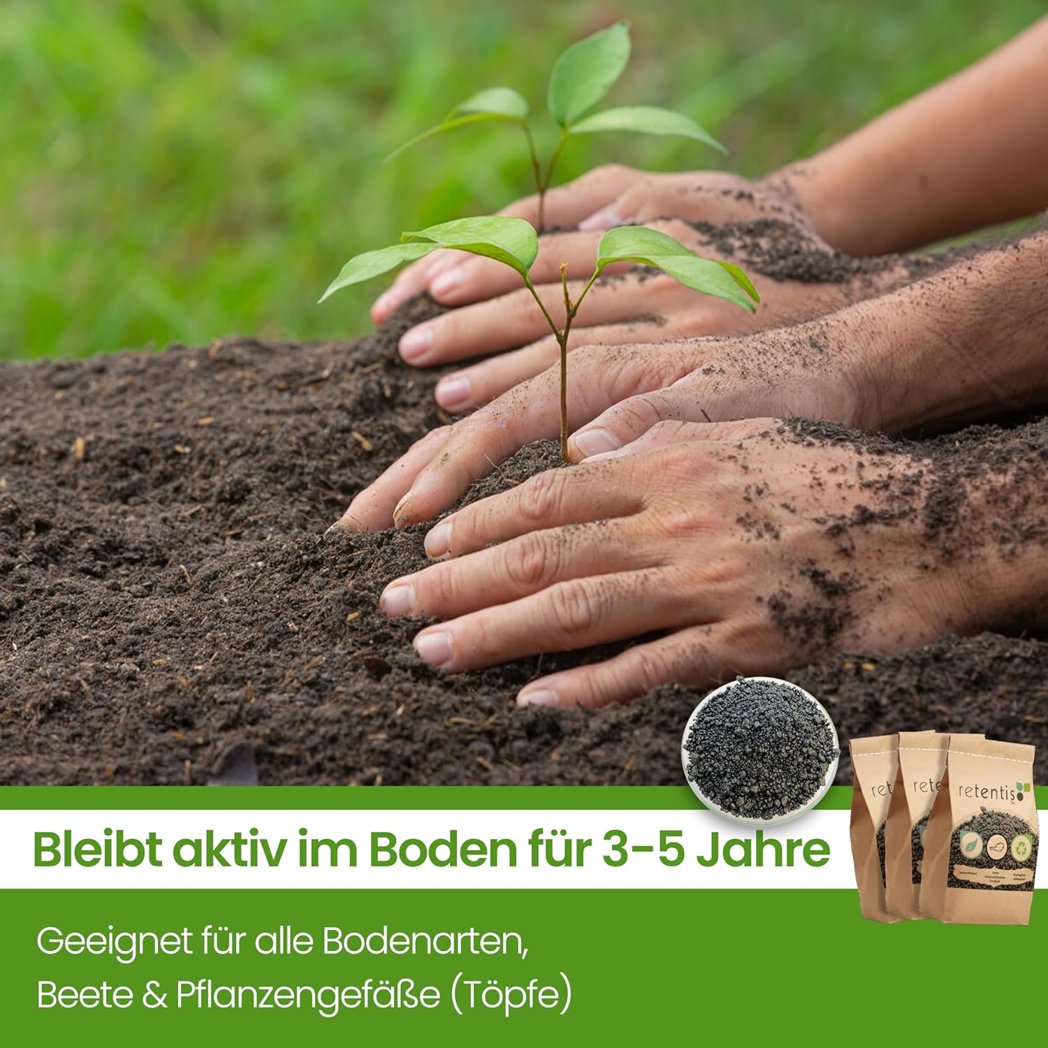 Retentis - bio-zertifiziertes Hydrogel aus Holz