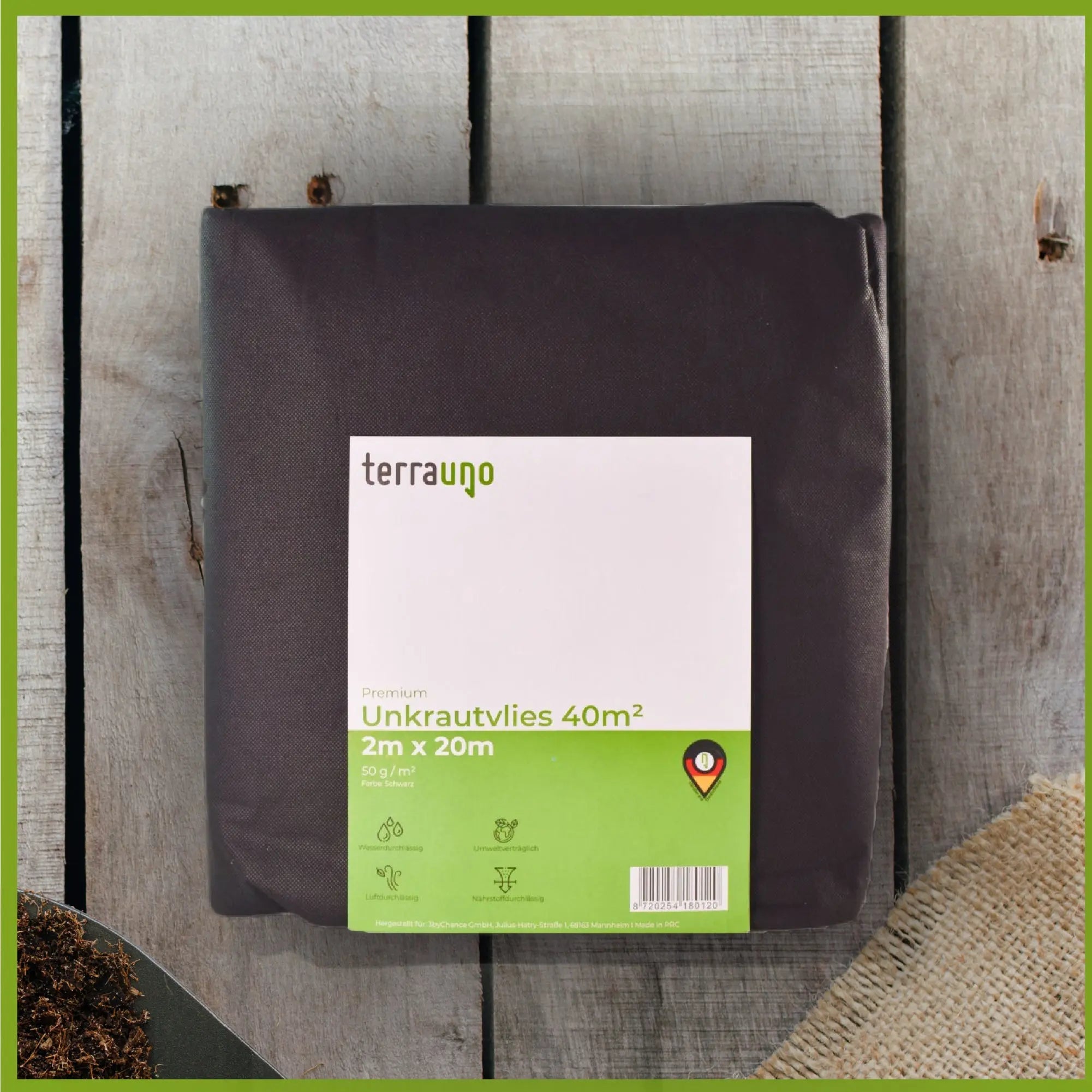 Unkrautvlies - 50 g/m² Unkrautvlies 20m x 2m TerraUno