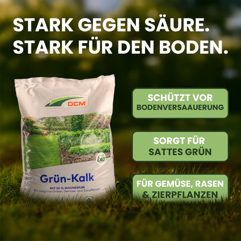 DCM Grün-Kalk – pH-hebend für Rasen & Garten – LazyGarden