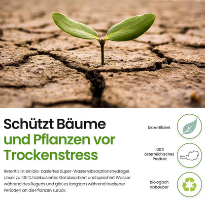 Retentis - bio-zertifiziertes Hydrogel aus Holz