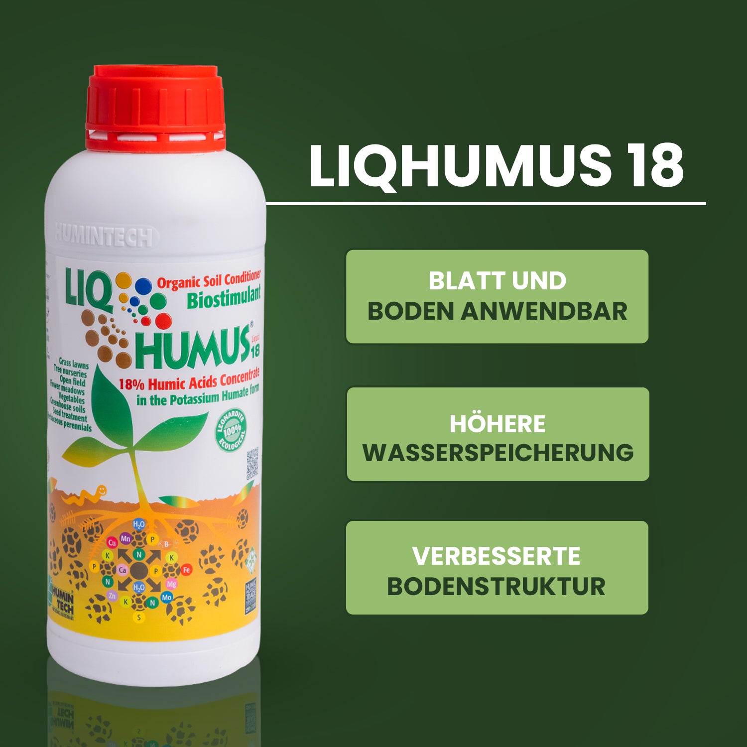 Bodenpower-Bundle: HuminIron + Liqhumus + Fulvagra + Amino Power