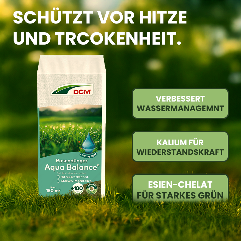DCM Rasendünger Aqua Balance 9-3-12 mit Wetting Agent