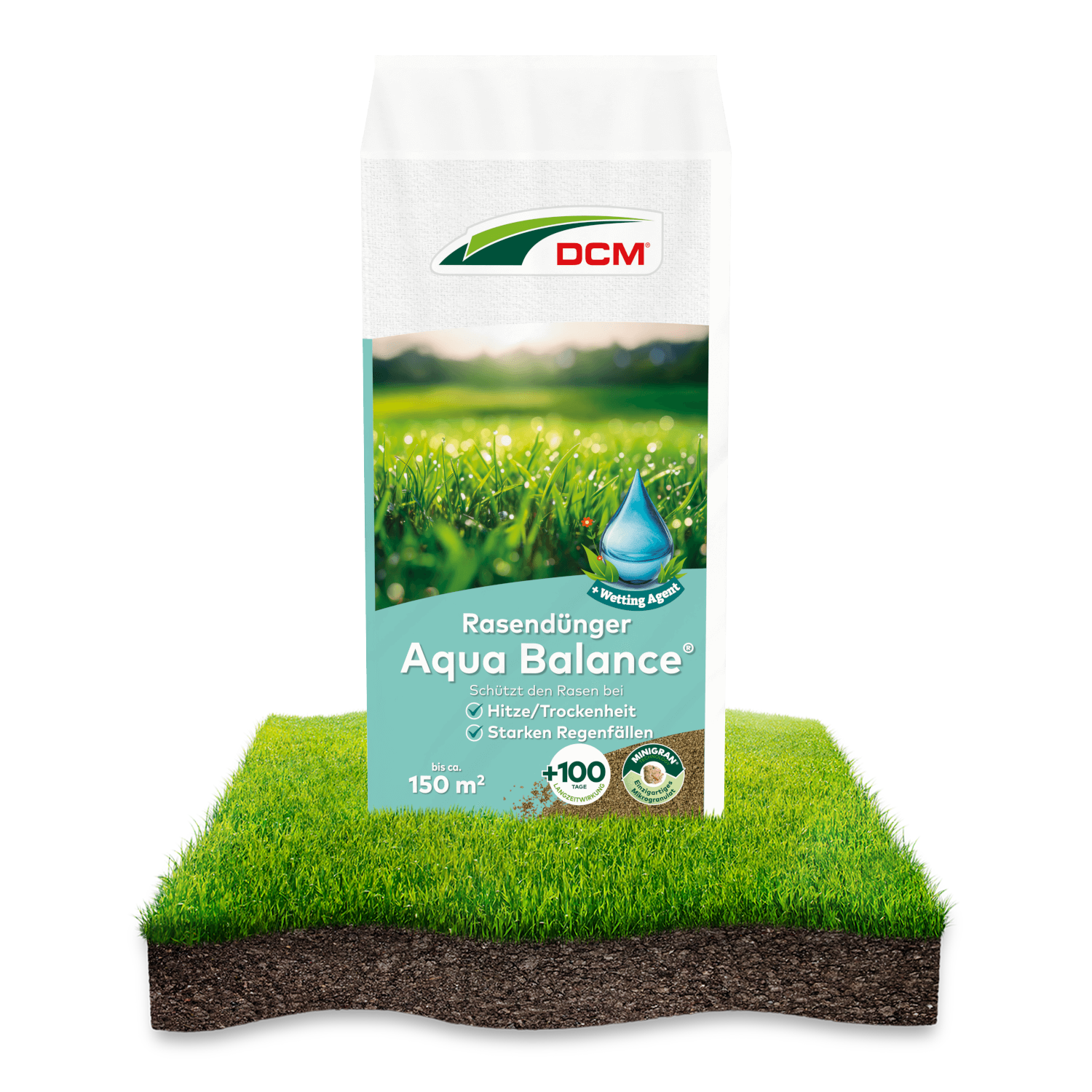 DCM Rasendünger Aqua Balance 9-3-12 mit Wetting Agent