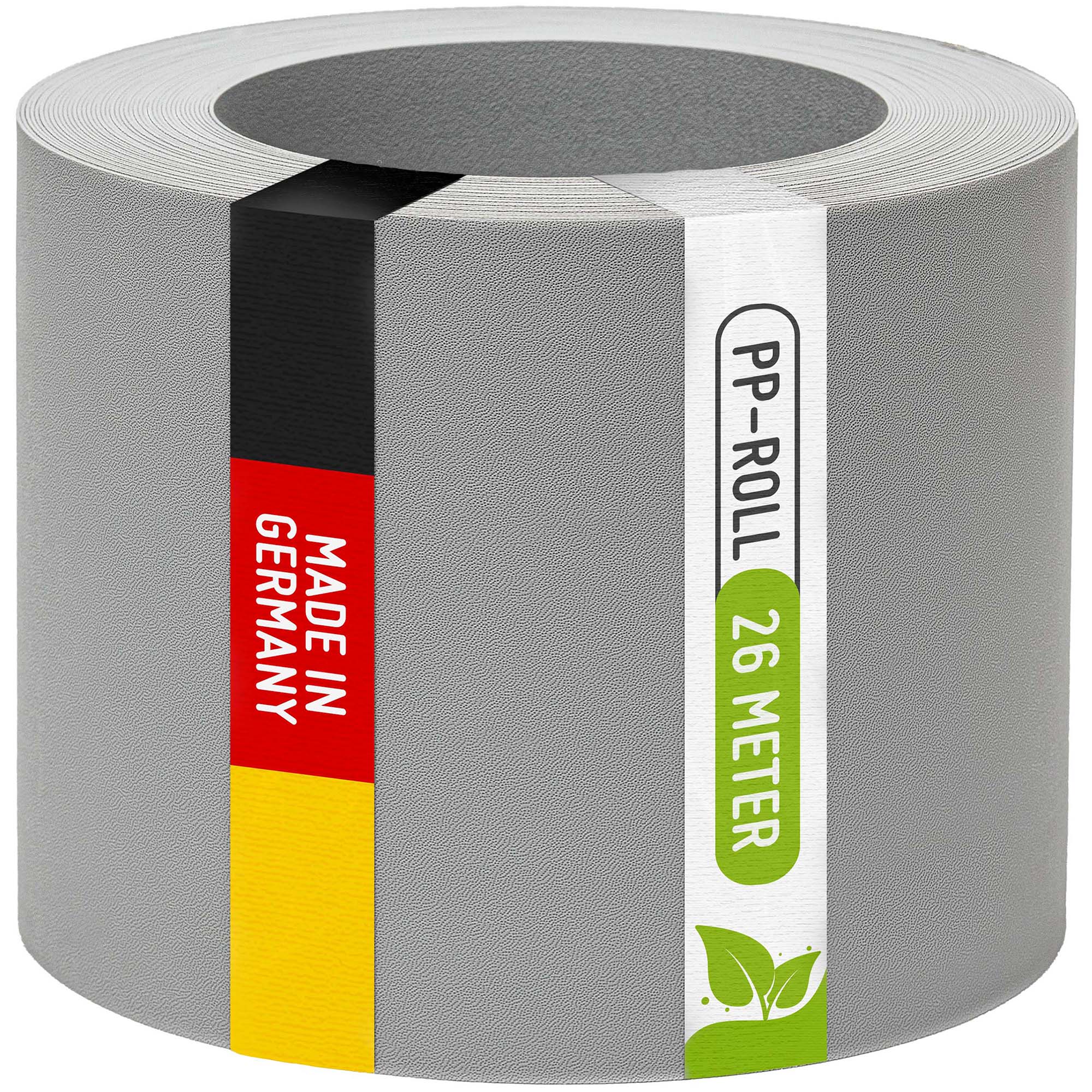 Sichtschutzstreifen | PP| Polypropylen | Lederoptik Grau (RAL 7040) 26 Meter Rolle TerraUno