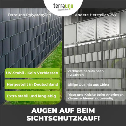 Sichtschutzstreifen | PP| Polypropylen | Lederoptik Product vendor