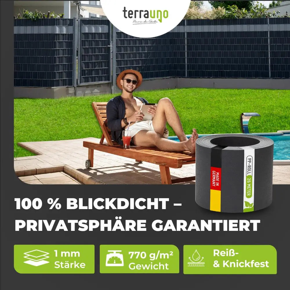 Sichtschutzstreifen | PP| Polypropylen | Lederoptik Product vendor