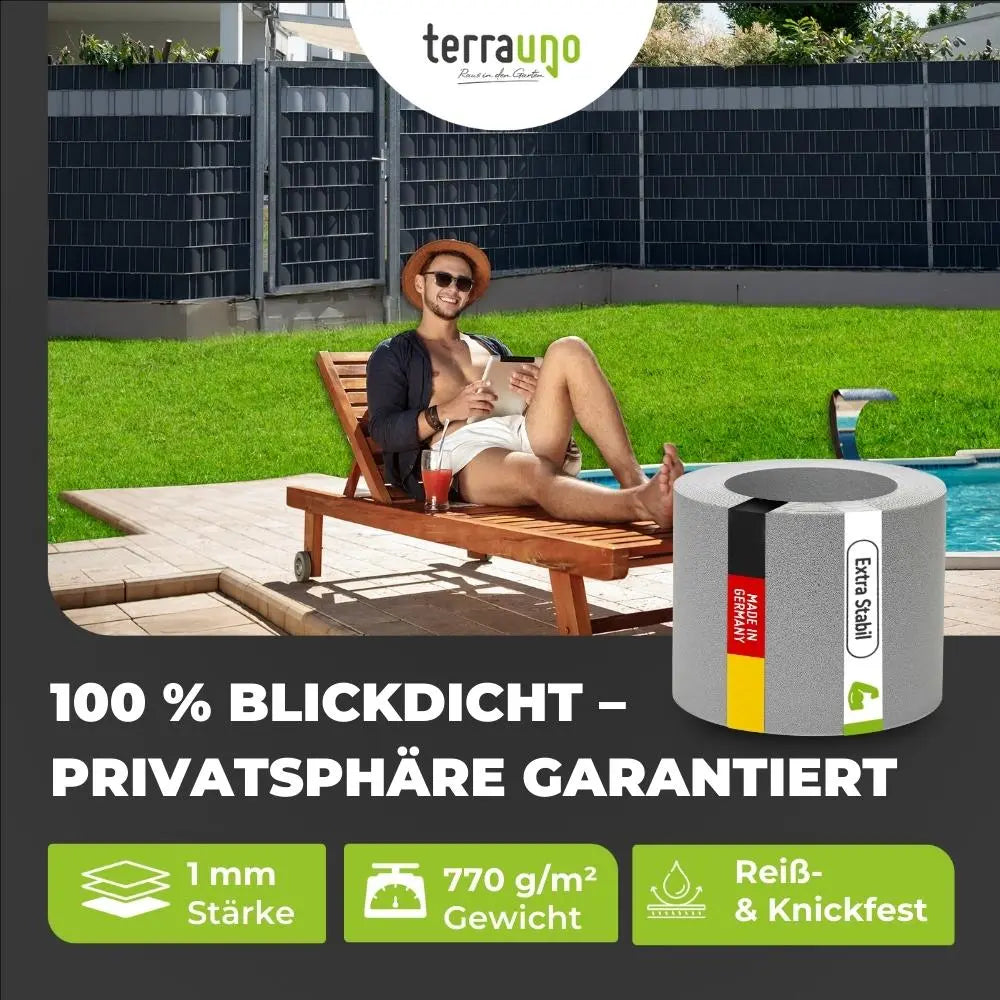Sichtschutzstreifen | PP| Polypropylen | Lederoptik Product vendor