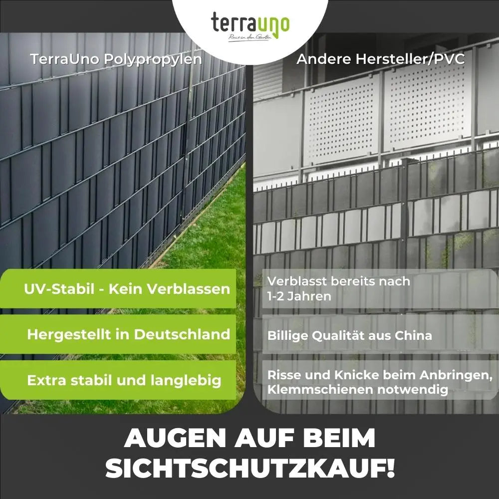 Sichtschutzstreifen | PP| Polypropylen | Lederoptik Product vendor